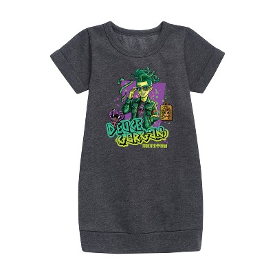 - Mattel - Deuce Gorgon Snake Venom Graphic Short Sleeve Fleece Dress