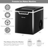 Costway Ice Maker Machine Countertop 26Lbs/24H Portable W/Scoop & Basket Black - 2 of 4