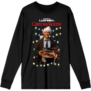 National Lampoon's Christmas Vacation Christmas Gifts Juniors Black Long Sleeve Tee - 1 of 3