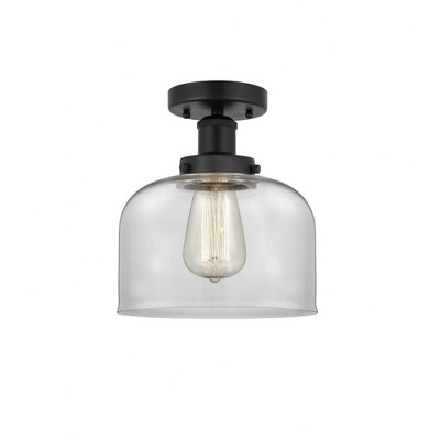 Bell - 1 Light Semi-Flush Mount In Industrial Style-8.25 Inches Tall and 6.5 Inches Wide