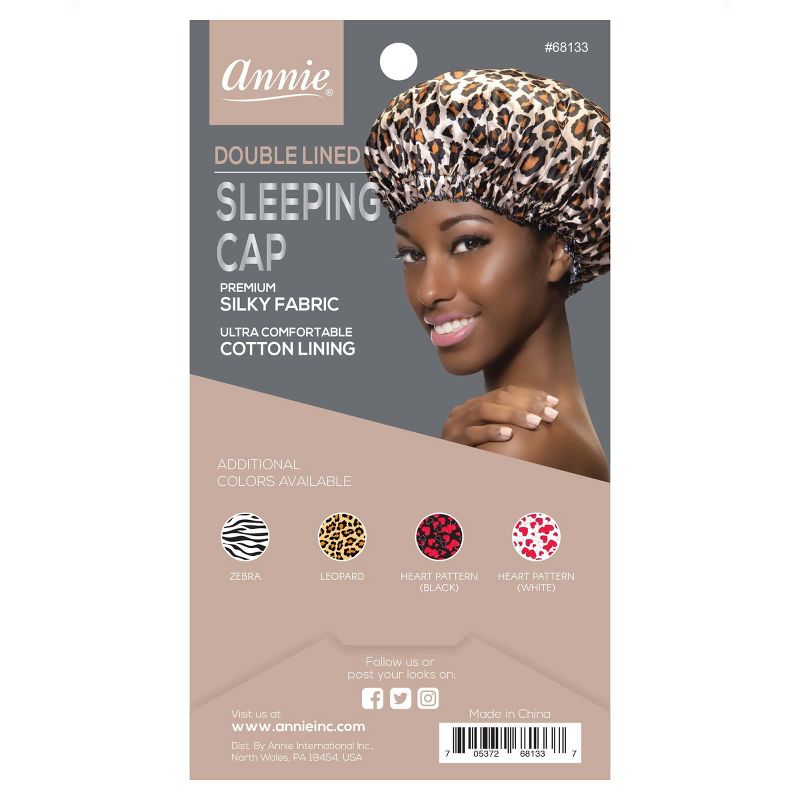 Annie International Deluxe Sleeping Cap - Leopard, 4 of 5
