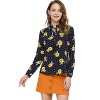 Allegra K Women's Ruffled Tie Neck Long Sleeves Floral Polka Dots Blouse Tops - 3 of 4