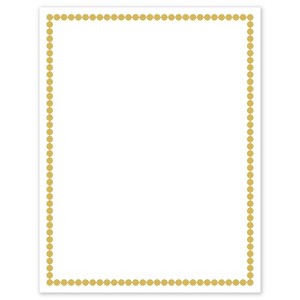 Avery Printable Full-Sheet Cardstock, Gold Beads, 8.5" x 11", Matte White Full-Sheet Cardstock, Laser/Inkjet, 10ct, Great for Craft Cardstock Paper - 1 of 4