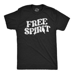 Mens Free Spirit T Shirt Funny Halloween Party Ghost Graphic Novelty Tee For Guys - Crazy Dog Men's T Shirt - 1 of 4