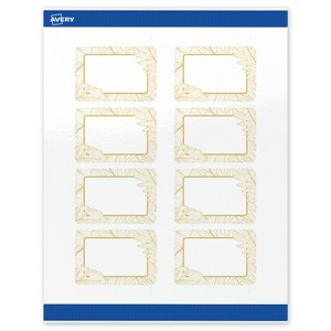 Avery Rectangle Labels, Pre-Printed Gold Florals, 2" x 3" - 1 of 4