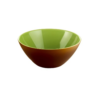 Guzzini My Fusion Kiwi Green and Brown Acrylic 9.8 Inch Bowl