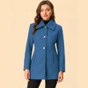 INSPIRE CHIC Women's Turn Down Collar A-Line Single-Breasted Winter Overcoat with Pockets - 2 of 4