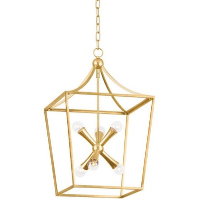 Mitzi Kendall 6 - Light Pendant in  Vintage Gold Leaf