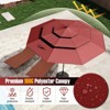 Tangkula 10 FT Solar Patio Umbrella w/ 32 LED Lights 3-Tier Vented Top Tilt Adjustment - 4 of 4