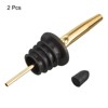Unique Bargains Stainless Steel Leakproof Odorless Liquor Pourers with Rubber Dust Cap 2 Pcs - 3 of 4