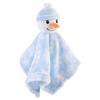 Hudson Baby Infant Animal Face Security Blanket, Snowman, One Size