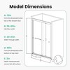 Semi-Frameless Dual Slider Shower Door, Bypass Design, Chrome-Finished SGCC Tempered Glass - image 4 of 4