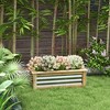 Outsunny Raised Garden Bed, Wood Reinforced Metal Planter Box for Growing Flowers, Herbs and Vegetables - 2 of 4