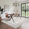 Floral Washable Area Rugs Non-Slip Non-Shedding Contemporary Accent Rugs - 2 of 4