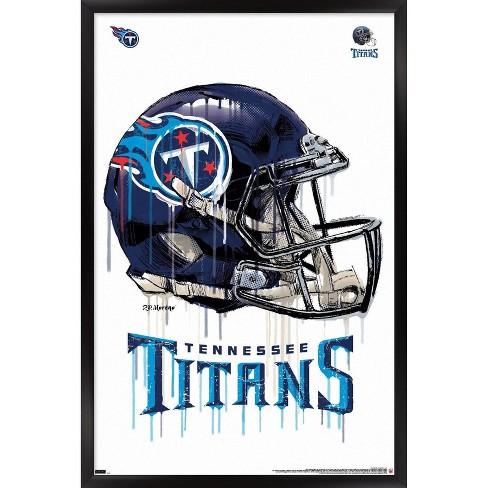 Trends International NFL Tennessee Titans - Drip Helmet 20 Framed Wall  Poster Prints Black Framed Version 14.725' x 22.375'