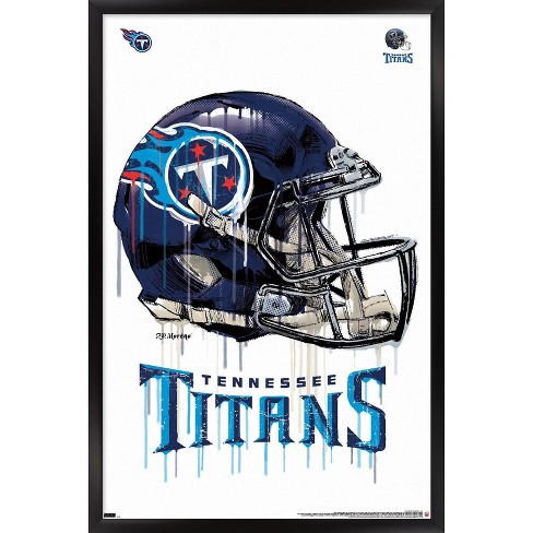 Trends International NFL Tennessee Titans - Drip Helmet 20 Framed Wall  Poster Prints Black Framed Version 14.725 x 22.375