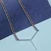 Women's Chainlink Pin Necklace - Chalice Silver - 3 of 4