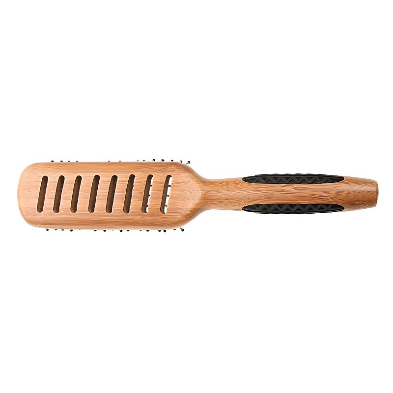 Bass Brushes Style & Detangle Hair Brush Premium Bamboo Handle with Professional Grade Nylon Pin 7 Row Vented, 2 of 6