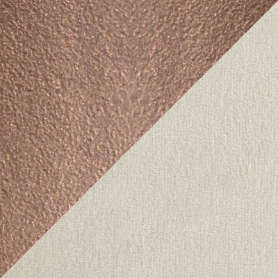 Cream Velvet Arm Chair with Copper Metal Legs