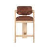 Meridian Furniture,Sacha Cognac Velvet Stool - 3 of 4