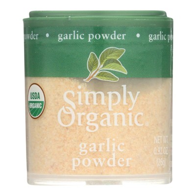 Simply Organic Garlic - Organic - Powder - Case of 6 - 0.92 oz