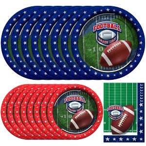 Treasures Gifted Football Birthday Party Decorations Tableware Starter Set for 16 Guests - 1 of 1