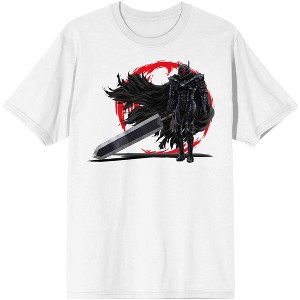 Berserk Anime Character Guts Men's White Graphic Print T-Shirt - 1 of 2