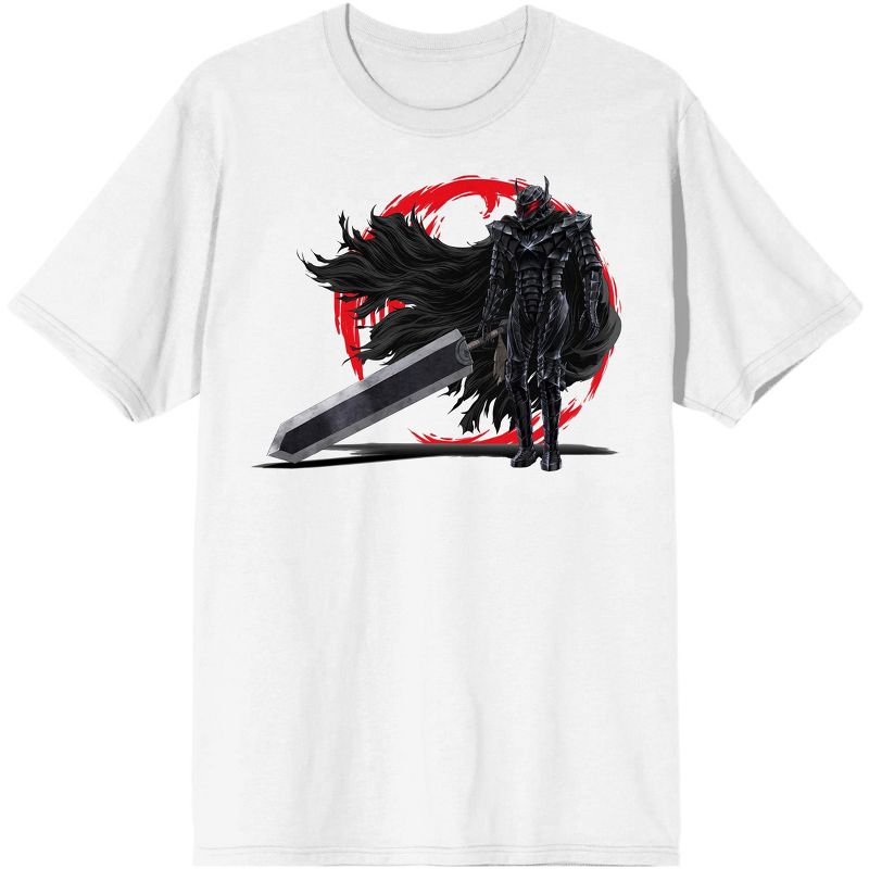 Berserk Anime Character Guts Men's White Graphic Print T-Shirt, 1 of 3
