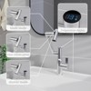 DOMETOUR Chrome Bathroom Sink Faucet with Spray Function and Temperature Display for Anti-Skid Switch and Hot & Cold and 360° Rotary - 2 of 4