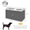 DSVIMOY Large Elevated Dog Bowls with Storage, Raised Dog Bowl Stand, Gray, 23.5"*11.75"*14.25" - 3 of 4