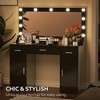 MDF Large Mirror Dressing Table, 3 Color Lighting Modes, Brightness Adjustable, Makeup Dressing Table For Girls - 3 of 4