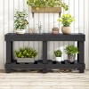 63" Vintage Solid Wood Console Table with Metal Rivet Accents,Under-Shelf Storage,Rustic Entryway or Living Room Furniture-Coolbibila - 3 of 4