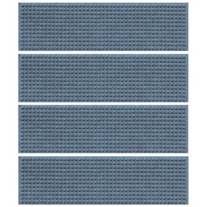 WaterHog 8.5"x30" Set of 4 Squares Indoor/Outdoor Stair Treads Door Mats - 1 of 4