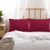 PiccoCasa Luxury Soft Microfiber Polyester Zippered Solid Pillowcases 2 Pcs - 2 of 4