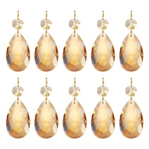 Unique Bargains Crystal Pendants Teardrop Beads for DIY Lamp Arts Crafts Decoration 10 Pcs - 1 of 4