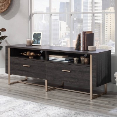 Blade Walnut 60" Modern TV Credenza with Cabinet