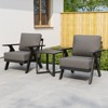 EAGLE PEAK Urban Slate 3 PCS Outdoor Bistro Set with Modern Patio Chairs and Table - 2 of 4