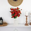 Northlight Real Touch™ Orange and Red Artificial Camellia Rose Floral Sprays, Set of 6 - 23" - 2 of 4