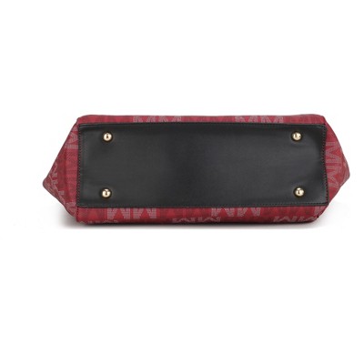 MKF Collection Cameron Tote Bag Stylish Vegan Leather Handbag with Spacious Design by Mia K- Burgundy — фото 7