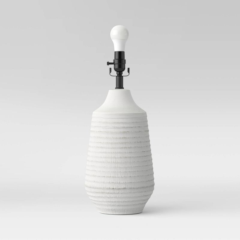 Large Textured Ceramic Lamp Base White - Threshold™, 1 of 10