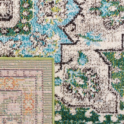 Madison 6' x 9' Green Turquoise Synthetic Area Rug
