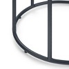 NicBex Round End Table with Clear Glass Table Top Small Side Table in Black Metal for Indoor Outdoor - 4 of 4