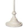 360 Lighting Vintage Shabby Chic Floor Lamp 60" Tall Antique White Washed Off White Washed Silver Drum Shade for Living Room Bedroom Office - 4 of 4