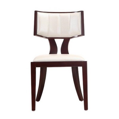 Set of 2 Pulitzer Faux Leather Dining Chairs Pearl - Manhattan Comfort