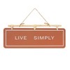 Live Simply and Give Thanks Wall Sign Set of 2 – 9H Iron and Rattan – Thanksgiving Decor – By Melrose - 3 of 3