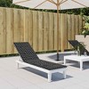 vidaXL Black Check Pattern Deck Chair Cushion – Durable Oxford Fabric, Foam Fiber Filling, Non-Slip Design, Suitable for Indoor & Outdoor Use - 2 of 4