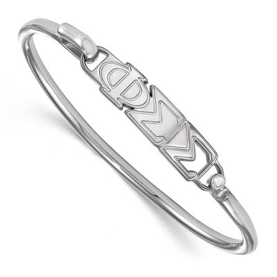 Black Bow Jewelry Sterling Silver Phi Sigma Sigma Greek Life Bangle Bracelet 7 Inch