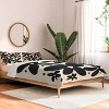 Deny Designs Angela Minca Abstract Monochrome Daisies Comforter and Pillow Sham Set Beige - 2 of 4