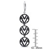 EVERLY JEWELRY | Sterling Silver V1969 ITALIA Openwork Drop Earrings - 3 of 3