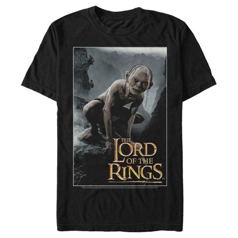 behandle sokker Knogle Men's The Lord Of The Rings Fellowship Of The Ring Gollum Movie Poster T- shirt : Target